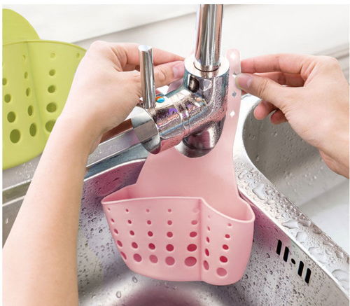 厨房卫具收纳好帮手 棕色多规格塑料沥水篮挂篮